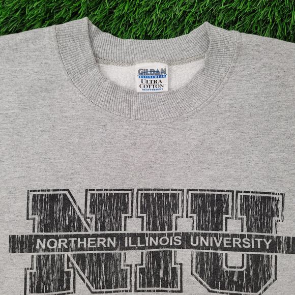 Vintage Northern Illinois University Sweatshirt M 22x25 Baggy - Picture 11 of 14